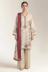 Embroidered Khaddar Unstitched 3PC