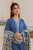 Blue Printed 3PC Unstitched
