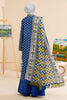 Blue Printed 3PC Unstitched