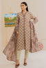 Beige Printed 3PC Unstitched