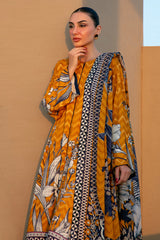 Mustard Printed 3PC Unstitched