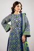 Royal Blue Printed 3PC Unstitched