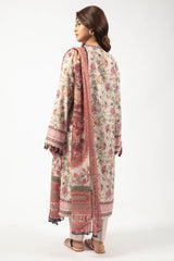 Beige Printed 3PC Unstitched