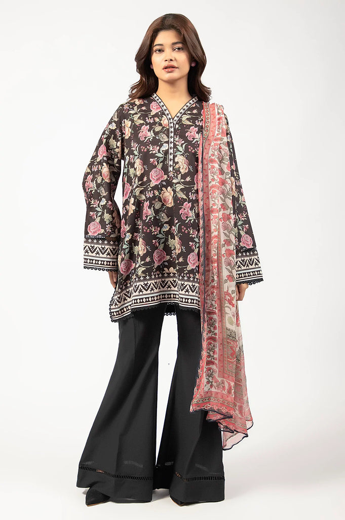 Black Printed 3PC Unstitched