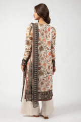 Beige Printed 3PC Unstitched