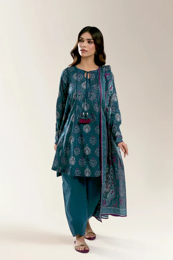 Printed Unstitched 3PC