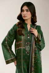Printed Lawn-Green Unstitched 3Pc