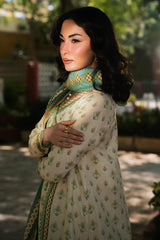 Beige Printed 3PC Unstitched