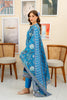 Printed Lawn-Blue Unstitched 3PC