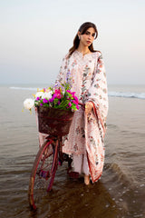 Printed Lawn-Cream Unstitched 3PC