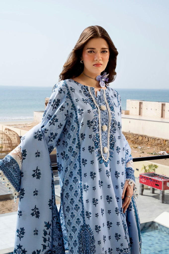 Printed Unstitched 3PC