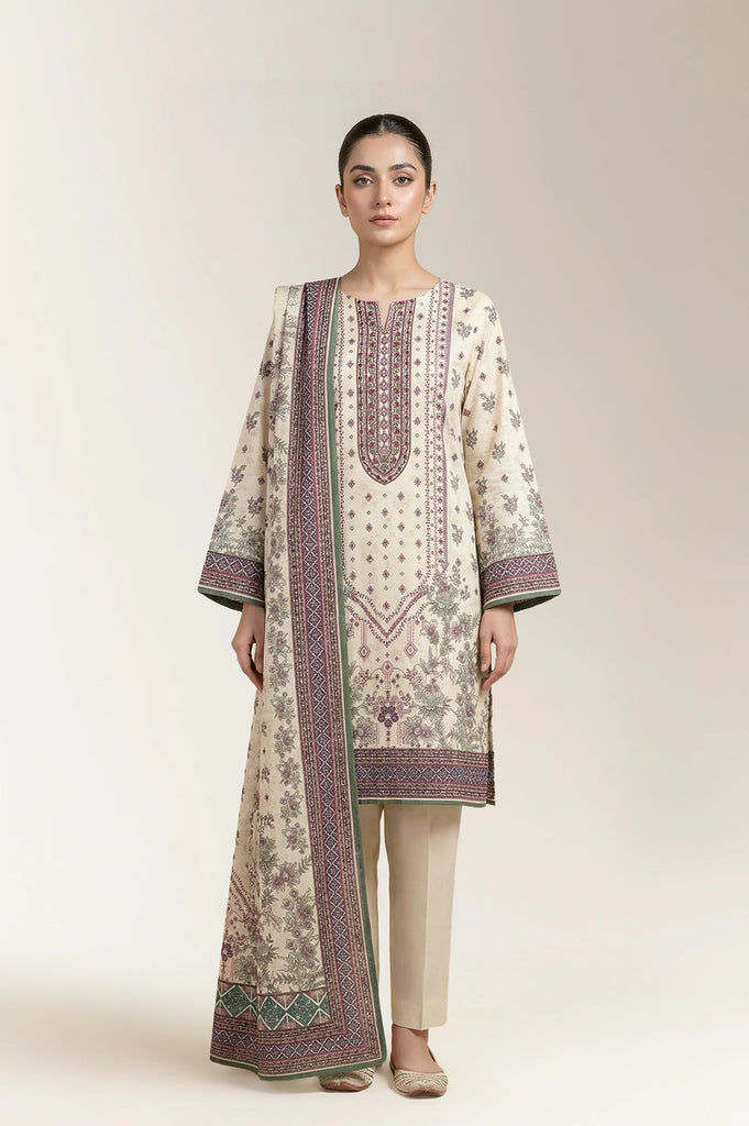 Printed Unstitched 3PC