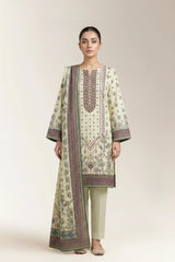 Printed Unstitched 3PC