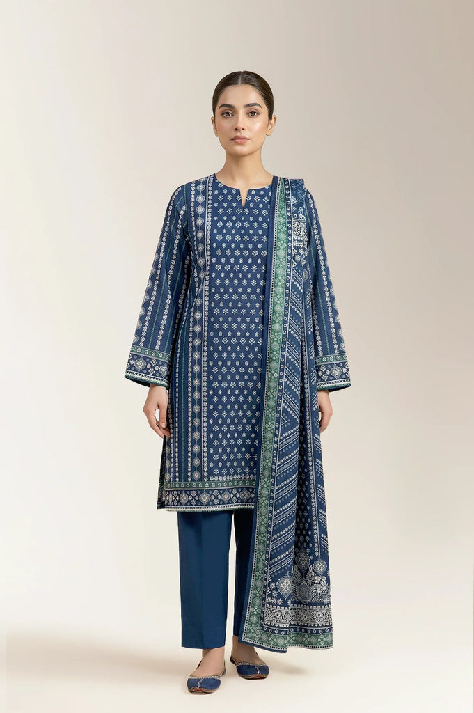 Printed Unstitched 3PC
