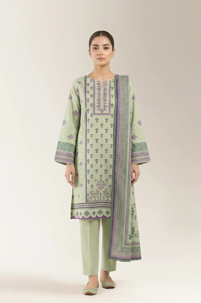 Printed Unstitched 3PC