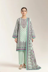 Printed Unstitched 3PC