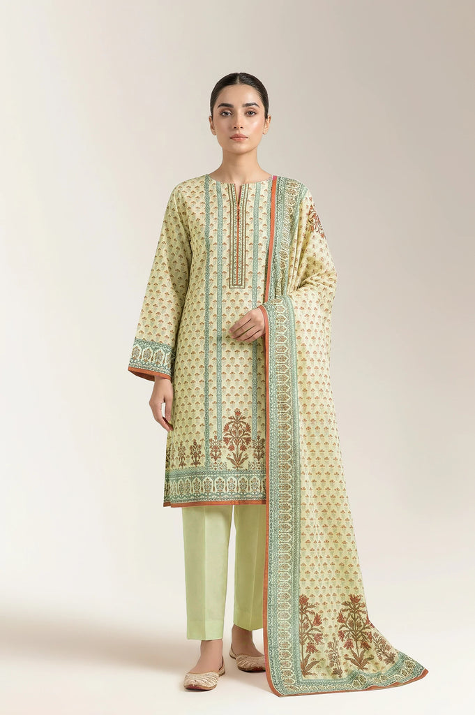 Printed Unstitched 3PC