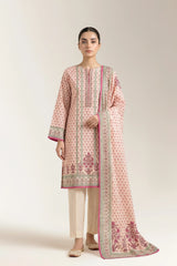 Printed Unstitched 3PC