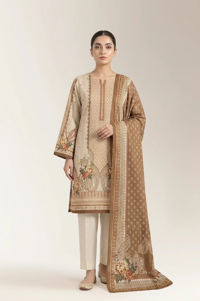 Printed Unstitched 3PC