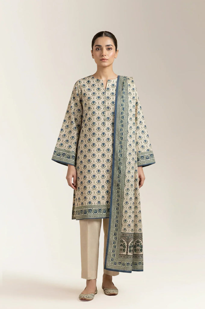 Printed Unstitched 3PC