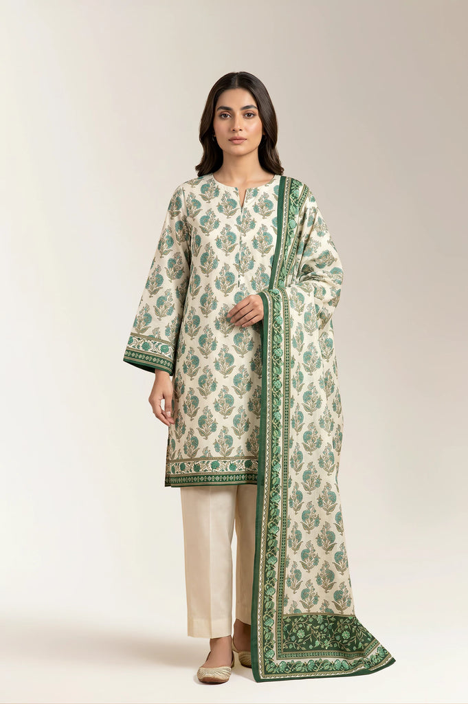 Printed Unstitched 3PC