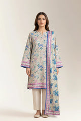 Printed Unstitched 3PC