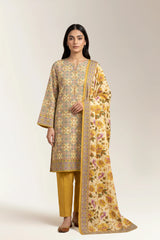 Printed Unstitched 3PC