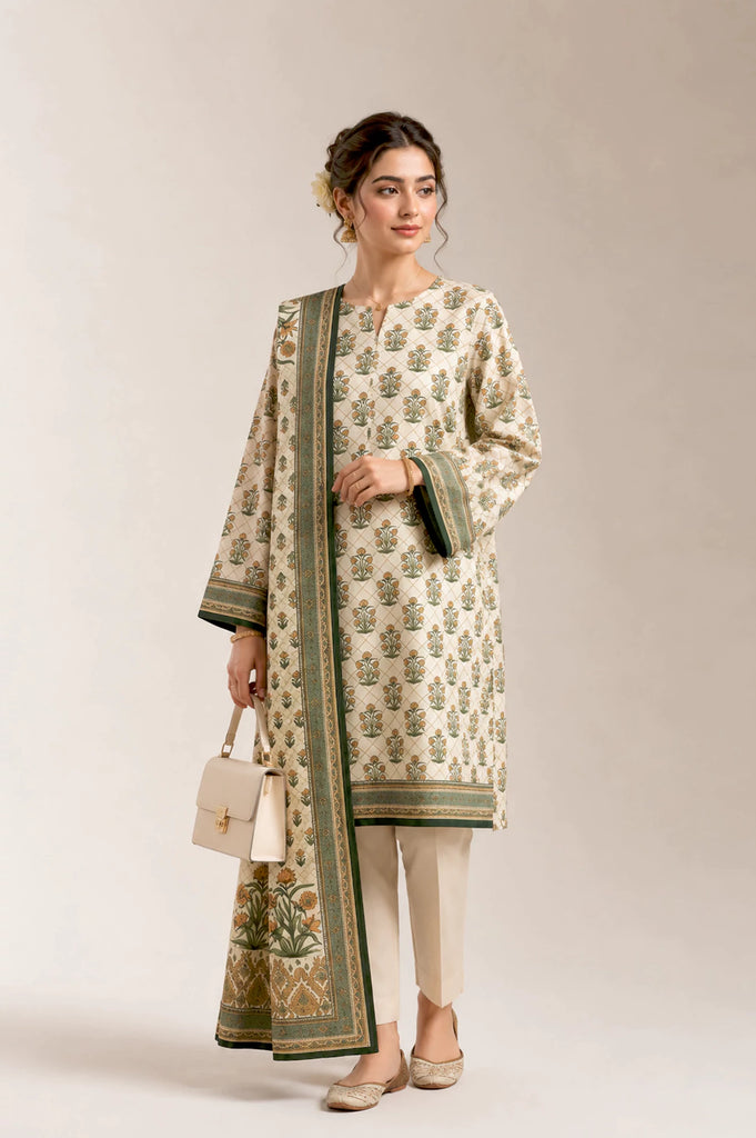 Printed Unstitched 3PC