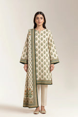 Printed Unstitched 3PC