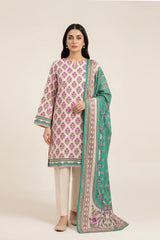 Printed Unstitched 3PC
