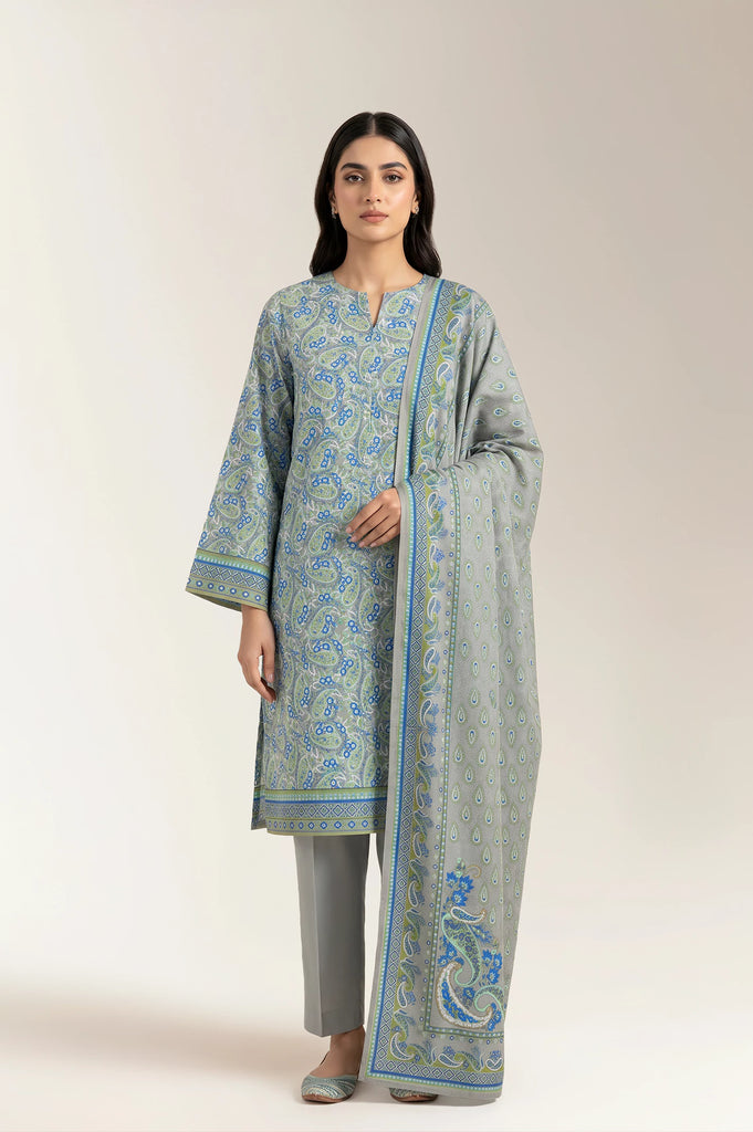 Printed Unstitched 3PC