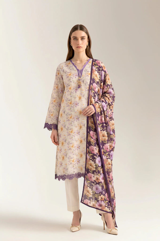 Printed Unstitched 3PC