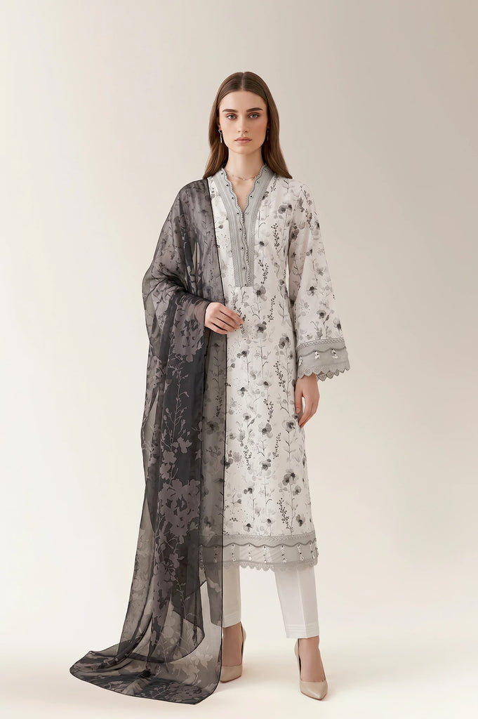 Printed Unstitched 3PC