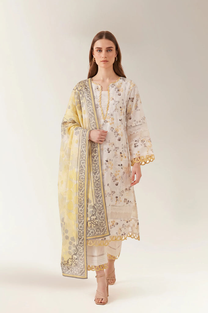 Printed Unstitched 3PC