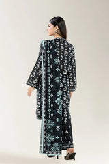 Printed Khaddar-Black Unstitched 3PC