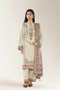 Printed Khaddar-Beige Unstitched 3PC