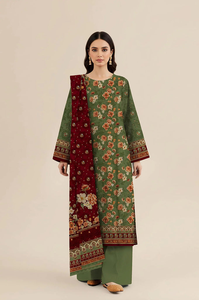 Printed Unstitched 3PC