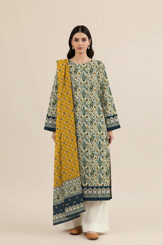 Printed Unstitched 3PC