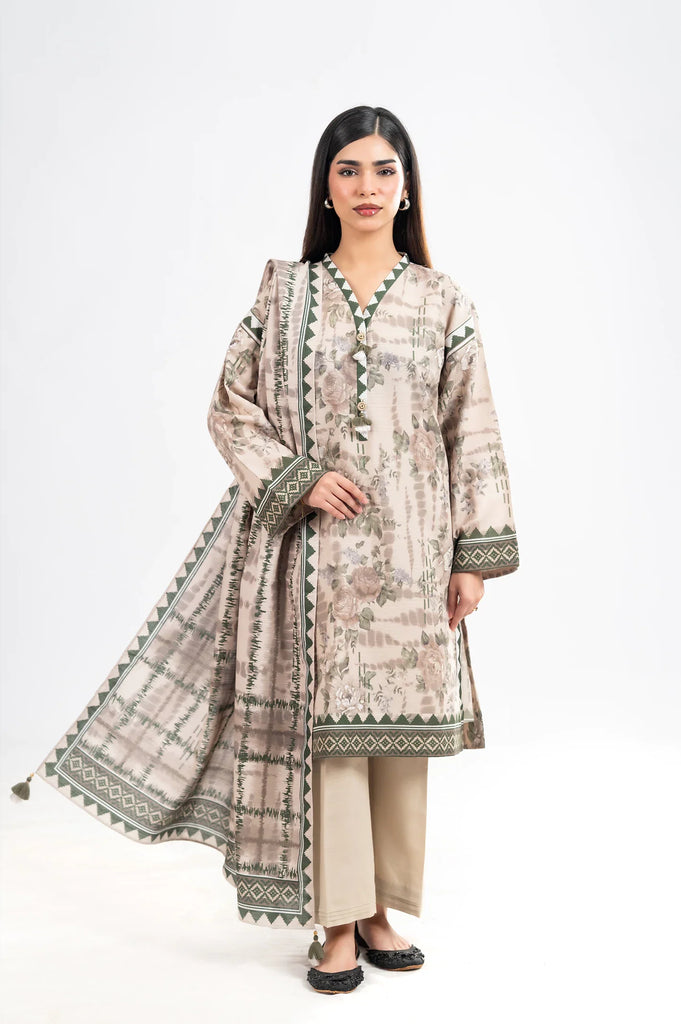 Printed Unstitched 3PC