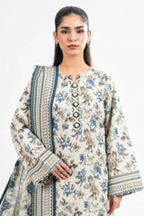 Printed Unstitched 3PC