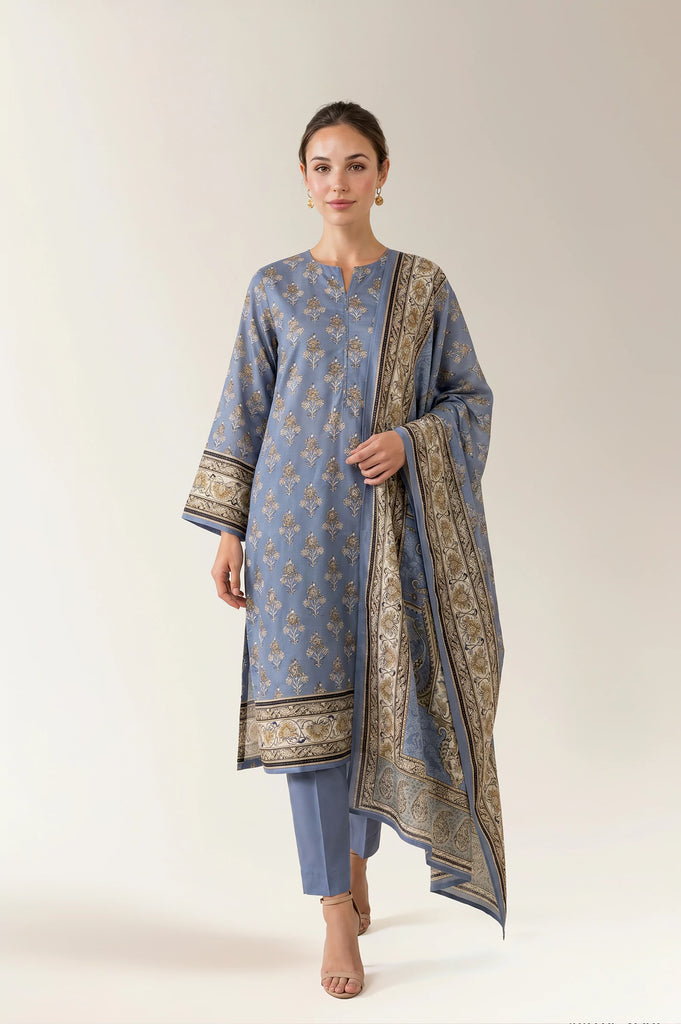 Printed Unstitched 3PC