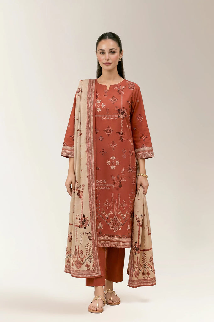 Printed Unstitched 3PC
