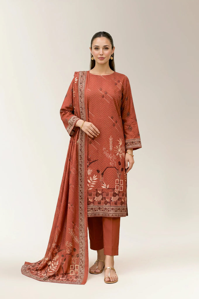 Printed Unstitched 3PC