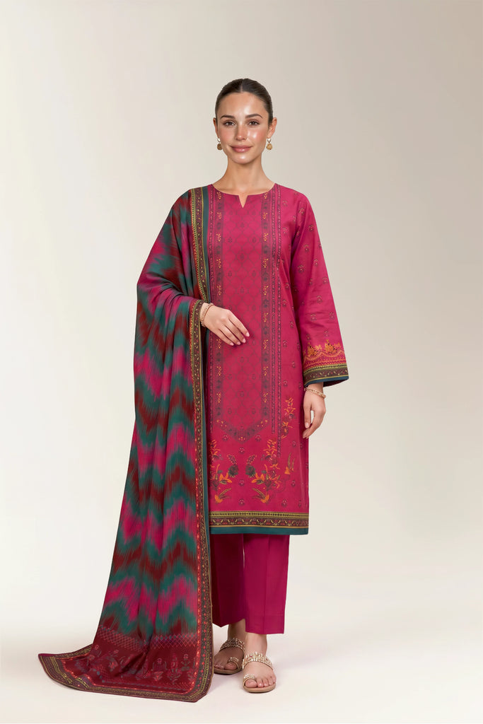 Printed Unstitched 3PC