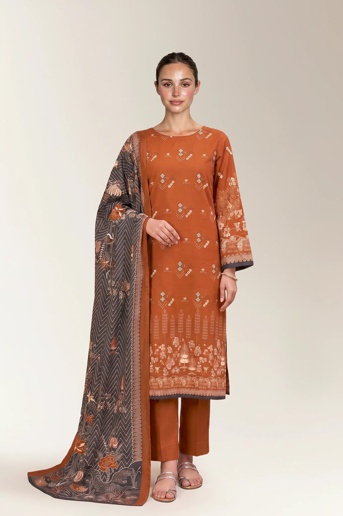Printed Unstitched 3PC