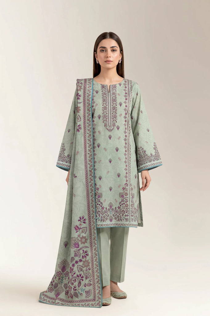 Printed Unstitched 3PC