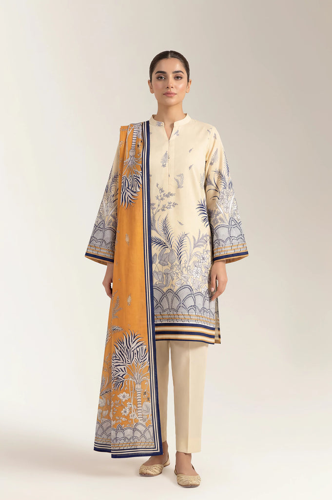 Printed Unstitched 3PC
