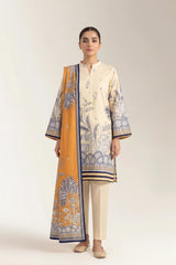 Printed Unstitched 3PC