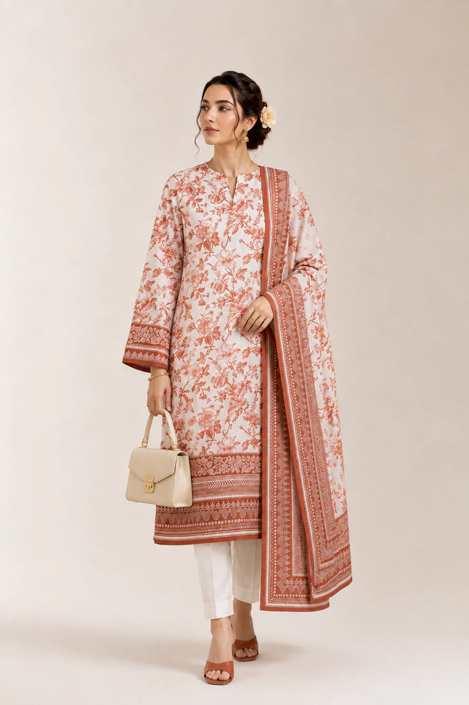 Printed Unstitched 3PC