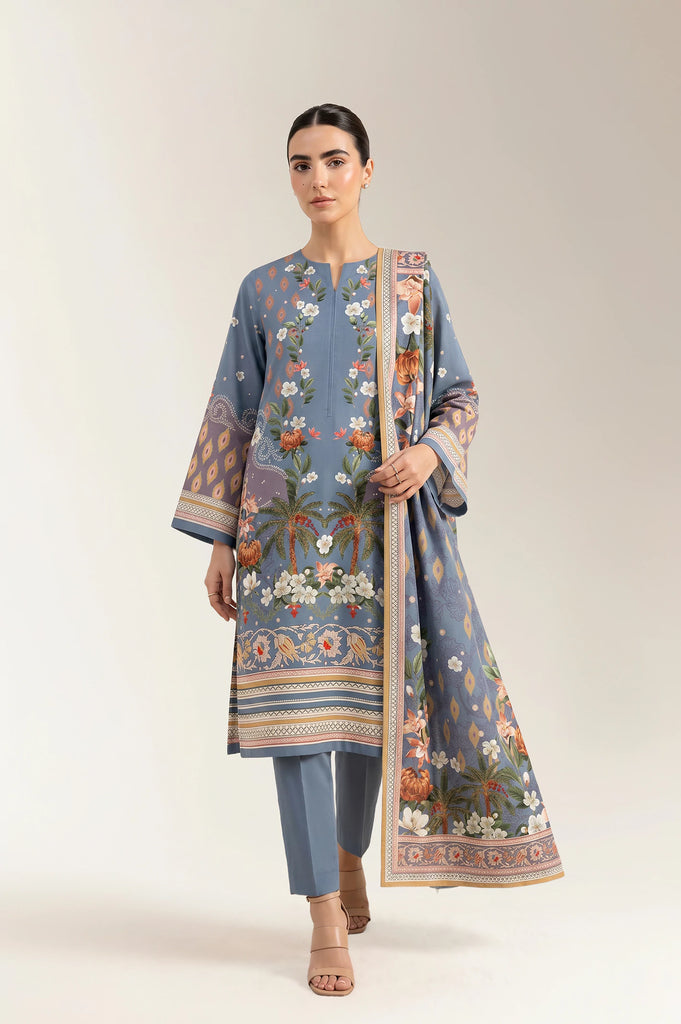 Printed Unstitched 3PC
